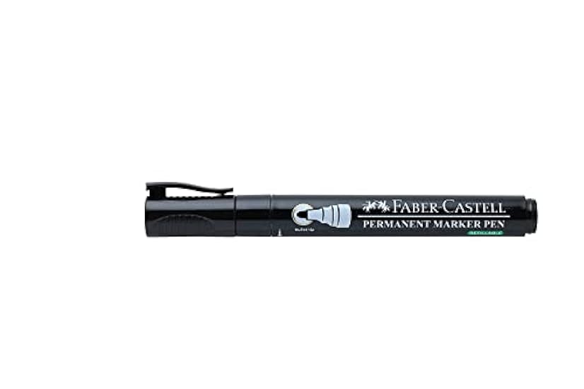 Faber-Castell Permanent Marker Pen (Black) - [Pack of 6