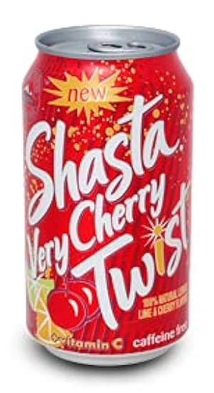 Shasta VERY CHERRY TWIST Soda, 12-Ounce Cans (Pack of 24) 927568089