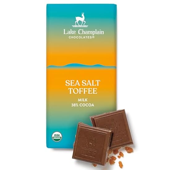 Lake Champlain Milk Chocolate Sea Salt Toffee Candy Bar