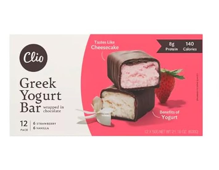 Clio Greek Yogurt Bar, Strawberry & Vanilla (12 pk.) 31
