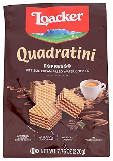 Loacker Quadratini Espresso Bite-Size Wafer Cookies, 7.76 Oz (Pack of 6) 133542091
