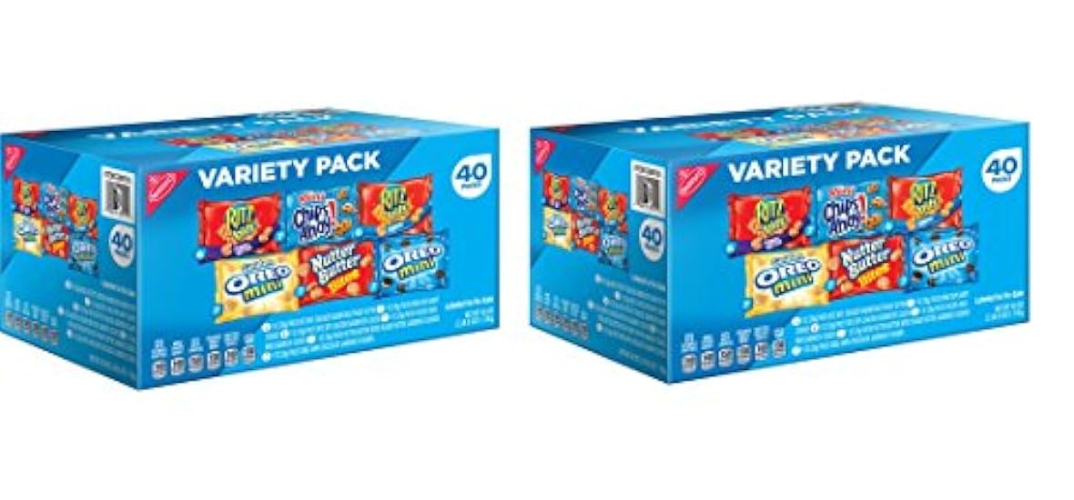 Nabisco, Mini Snack Variety Pack 40 Pouches slrjF (Pack of 2) 974925734