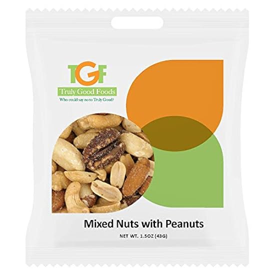 Mixed Nuts with Peanuts Mini Snack Bags, 1.5oz, 120-count 834803530