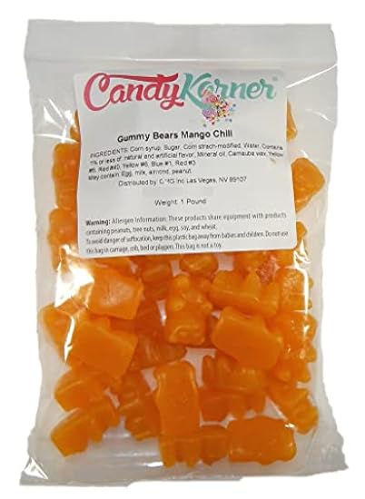 Gummy Bears Mango Chili - Sweet´s Chili Mango Gummy Bears 10 Pound (160 Ounce) By CandyKorner 172026193