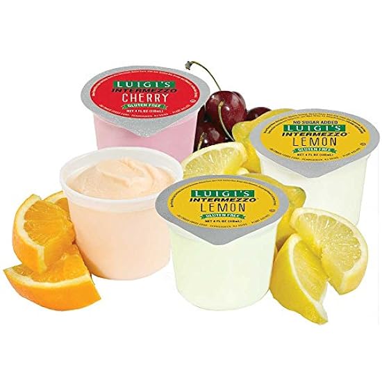 J and J Snack Foods Luigis Intermezzo Orange Cup, 4 Ounce - 72 per case. 493661165