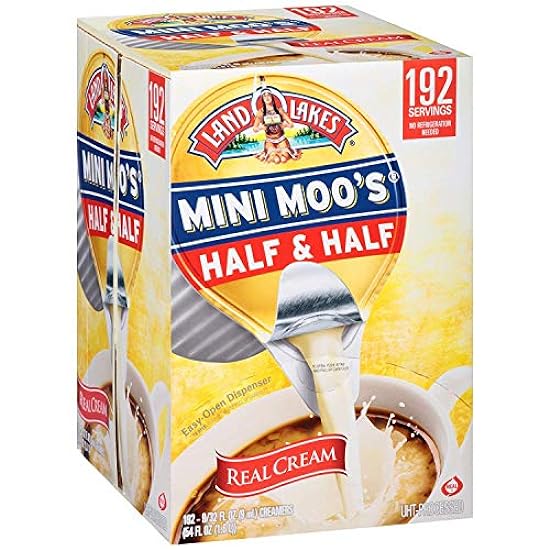 Land O Lakes Mini Moo´s Real Cream Half & Half, 9 mL Cups, 192 Count (Pack of 3) 427902895