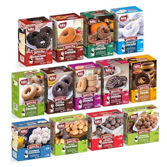Katz Gluten Free Donut Variety Pack, 8.16 Pounds | Dairy Free, Nut Free, Soy Free, Gluten Free | Kosher (Pack Of 13) 919931511