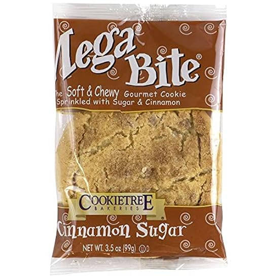 CookieTree Gourmet MegaBite Cinnamon Sugar Individually Wrapped Cookie, 3.5 Ounce - 56 per case. 802997517
