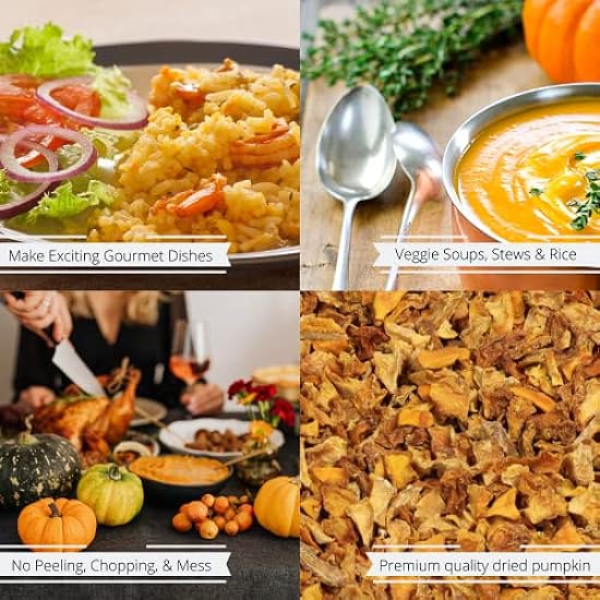 Dried Pumpkin Pieces by Its Delish, 2 lbs Bulk Bag | Gourmet Dehydrated Chopped Pumpkin Dices for Healthy Cooking & Baking Vegetable Soup Recipes | Gluten Free, Vegan, Kosher 924747582