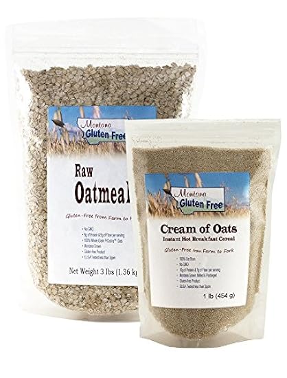 Gluten Free Raw Oatmeal 3lb and Cream of Oats 1lb - Combo Pack 644050817