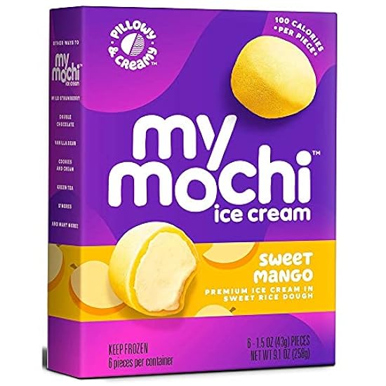 My Mochi Sweet Mango Ice Cream, 9.1 Ounce - 12 per case. 25219514