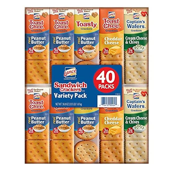 Lance Sandwich Cracker Variety Pack (40 Count) (Pack of