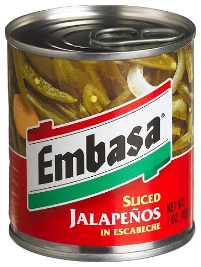 Embasa Sliced Jalapeno Pepper, 7-Ounce (Pack of 12) 749