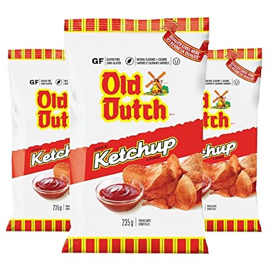 Old Dutch Ketchup Potato Chips, 235g/8.2oz (Pack of 3) 