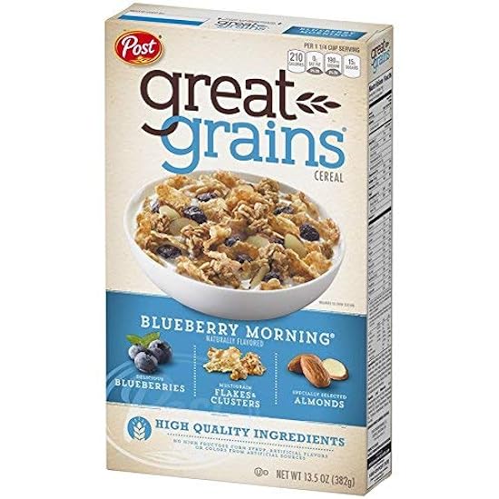 Post Great Grains Blueberry Morning Cereal, 13.5 oz (Pack of 6) 320337183