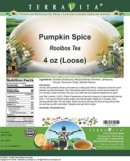 Pumpkin Spice Rooibos Tea (Loose) (4 oz, ZIN: 540931) - 2 Pack 953182485