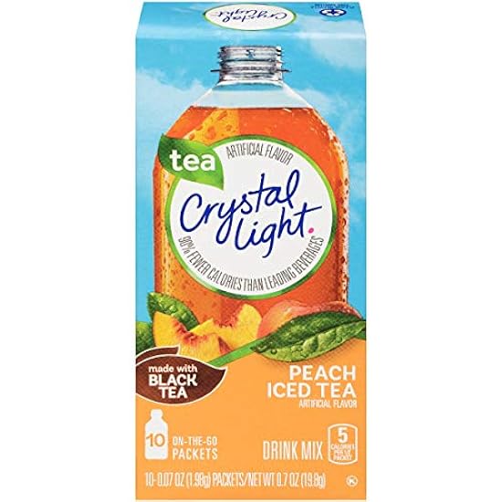 Crystal Light On The Go Peach Iced Tea, 10-Packet Box (
