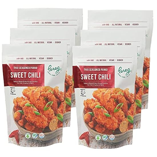 Panko Japanese Style Toasted Bread Crumbs (9 Oz x 6 Pack) - Thai Sweet Chilli Flavor - Seasoned & Flavored Bread Crumbs - Add crunch & Crispiness To Your Recipes 369979075