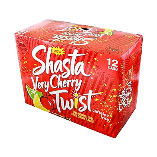 Shasta VERY CHERRY TWIST Soda, 12-Ounce Cans (Pack of 24) 927568089